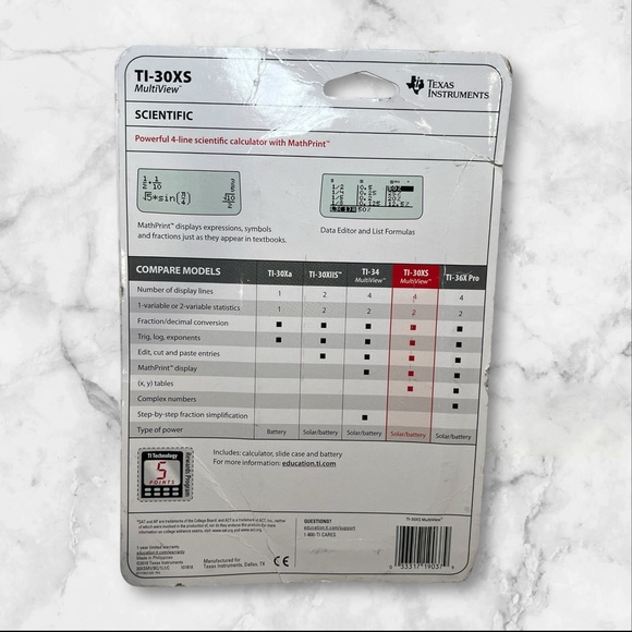 Texas Instruments TI-30XS MultiView with Math Print Scientific Calculator New - Picture 2 of 2